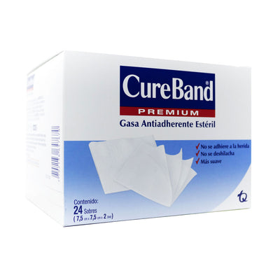 Gasa Esterilcureband 7.5X7.5Cm Sobres Caja X 24 Unds
