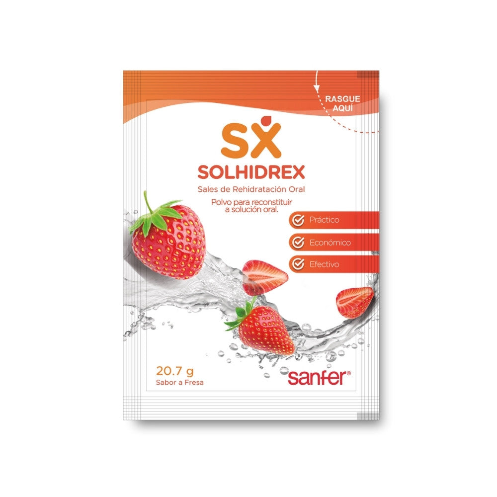 SOLHIDREX SUERO ORAL SOBRES FRESA CAJA X 30 UNDS