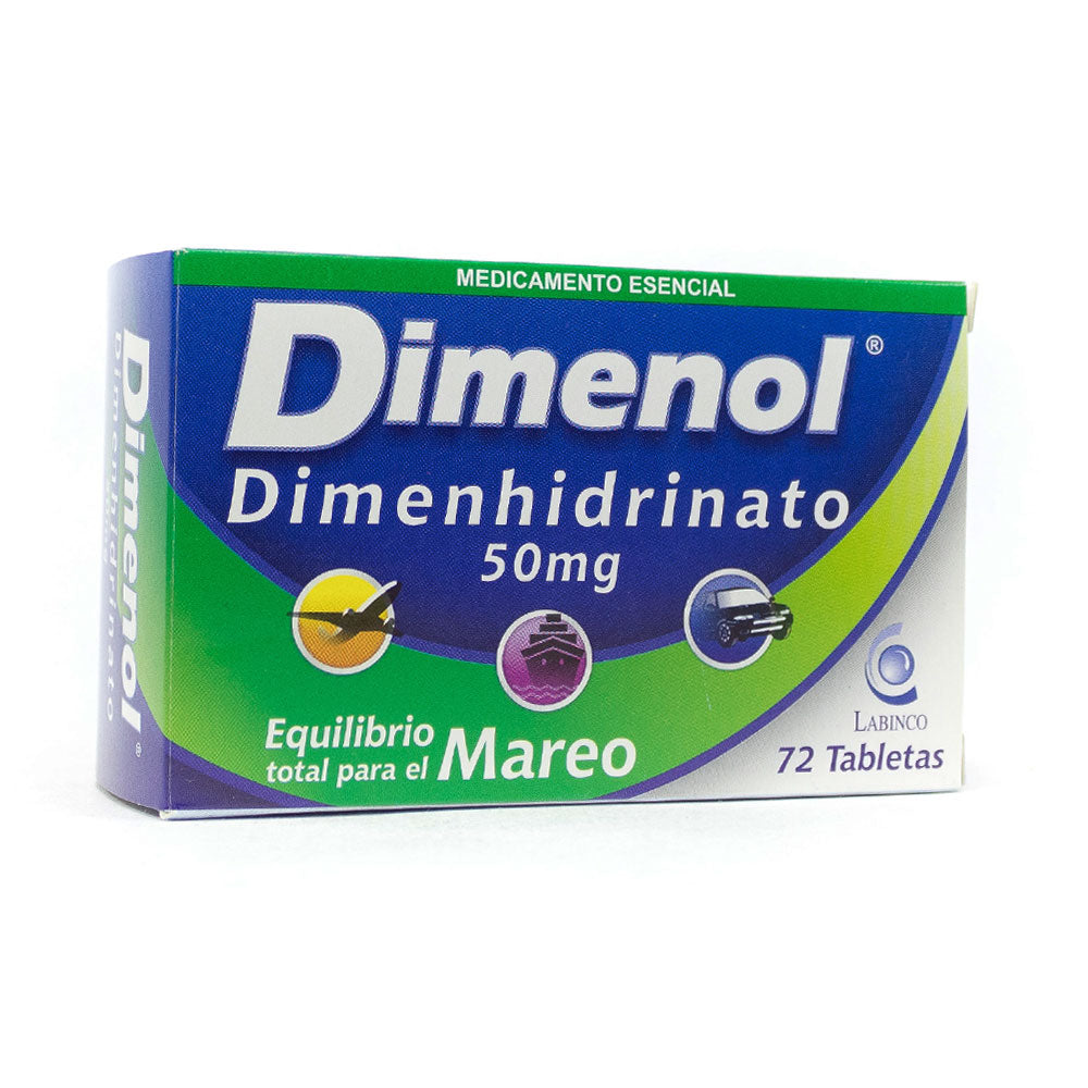 DIMENOL TABLETAS 50 MG CAJA X 72 UNDS