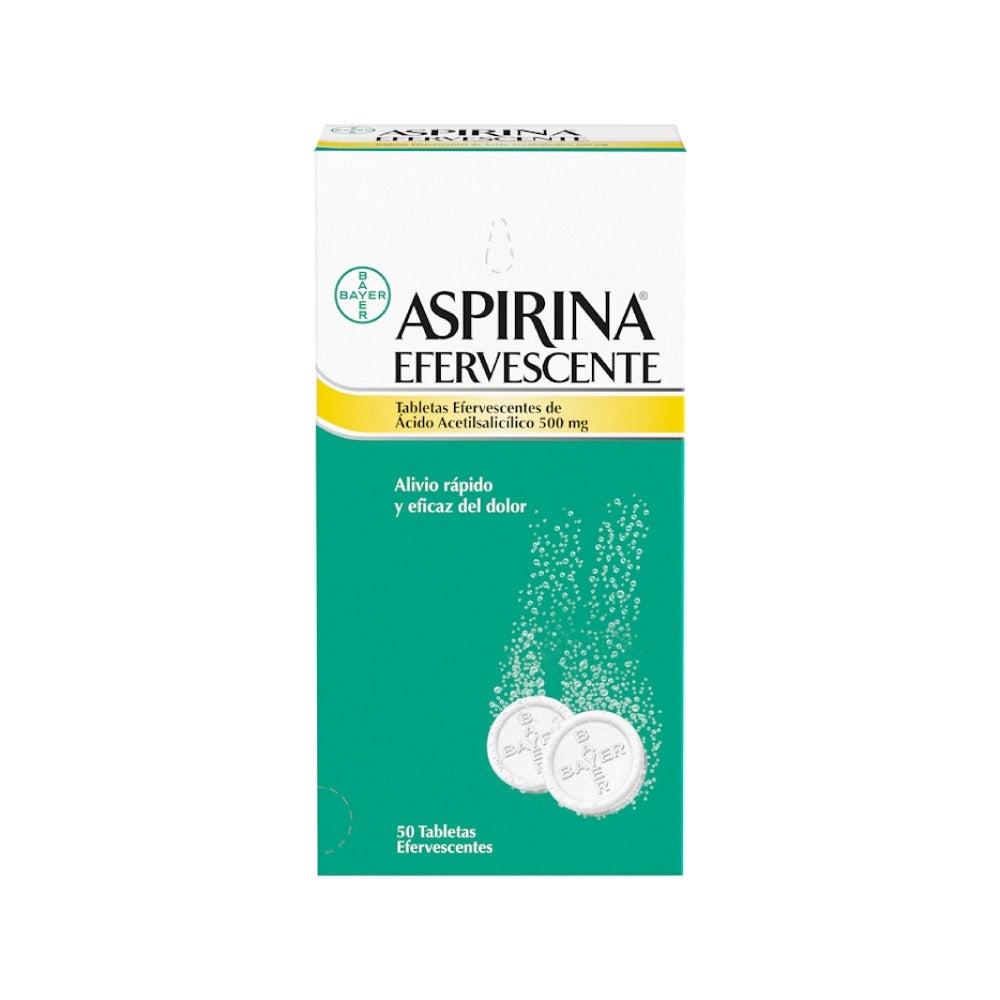 ASPIRINA EFERVESCENTE TABLETAS 500 MG CAJA X 50 UNDS