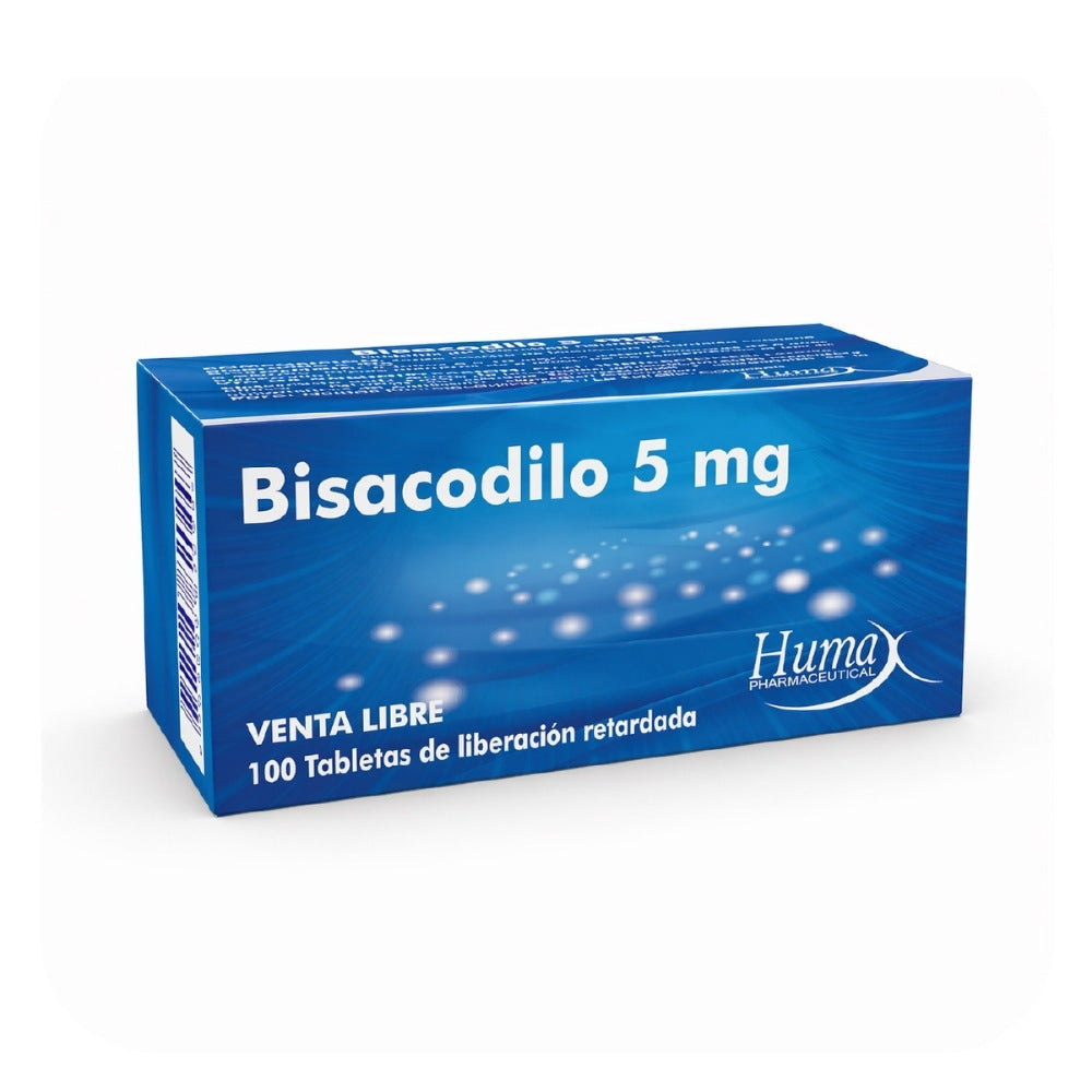 BISACODILO HUMAX TABLETAS 5 MG CAJA X 100 UNDS