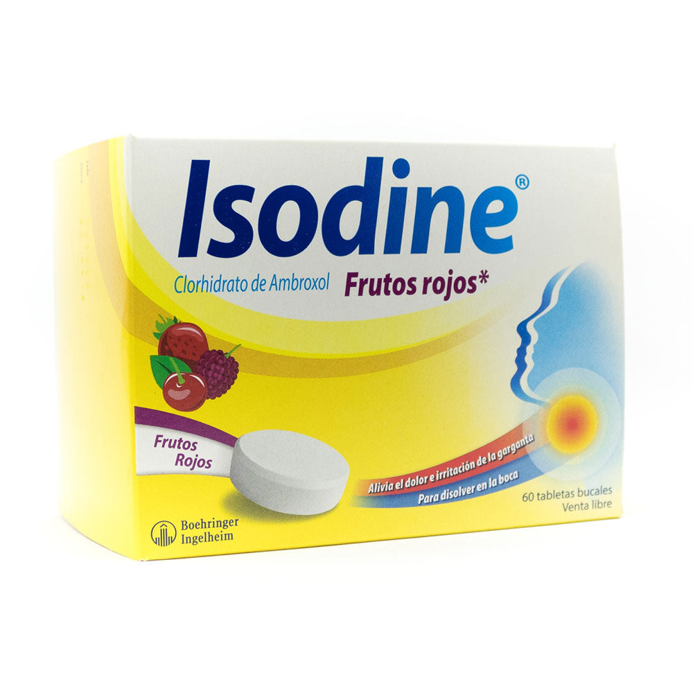 ISODINE TABLETAS FRUTOS ROJOS CAJA X 60 UNDS