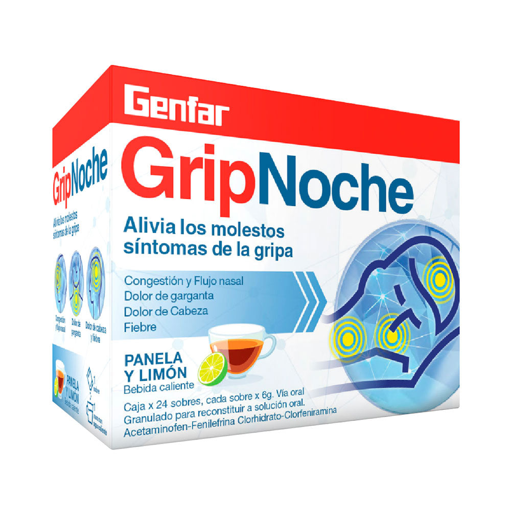 GENFARGRIP-GRIPNOCHE GENFAR SOBRES CAJA X 24 UNDS