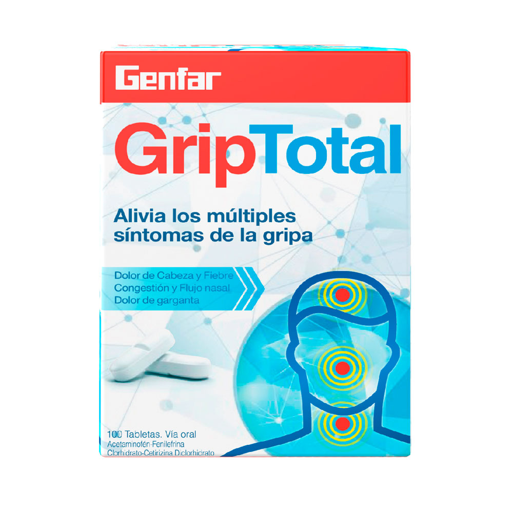 GENFARGRIP-GRIPTOTAL GENFAR TABLETAS CAJA X 100 UNDS