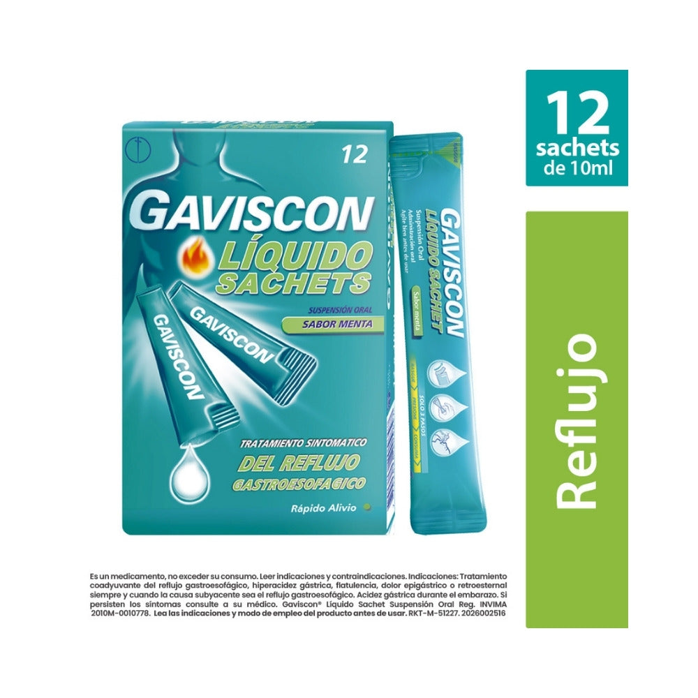 GAVISCON SACHET CAJA X 12 UNDS