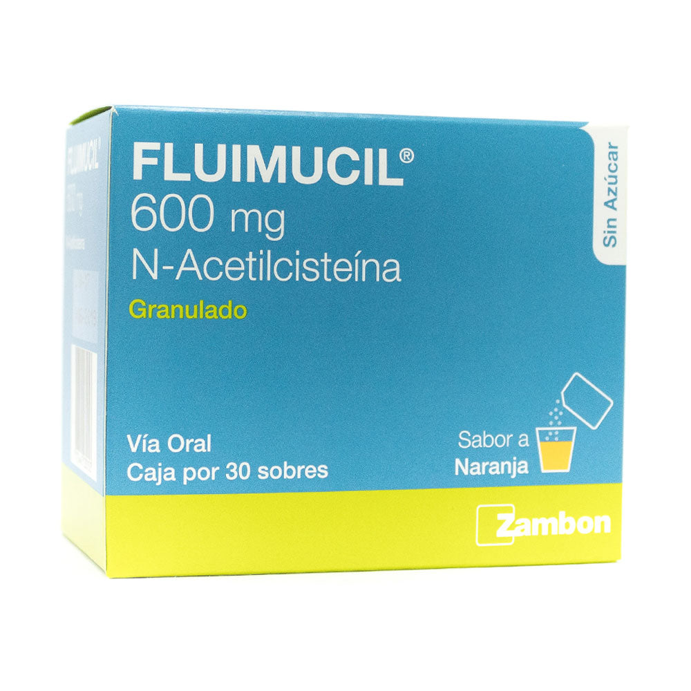 FLUIMUCIL SOBRES 600 MG NARANJA CAJA X 30 UNDS