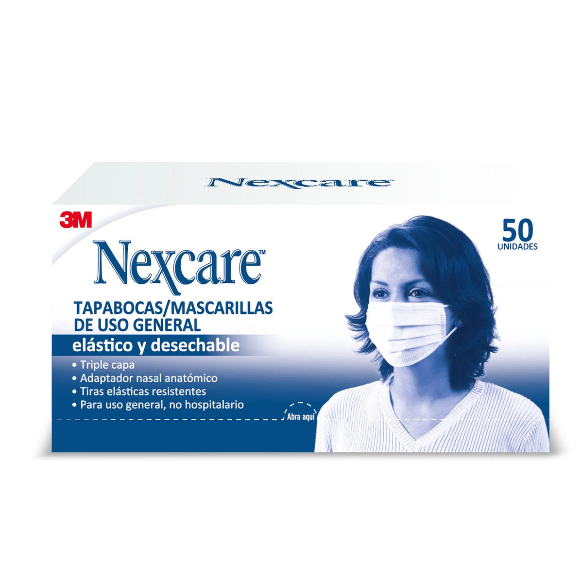 TAPABOCAS 3M NEXCARE CAJA X 50 UNDS