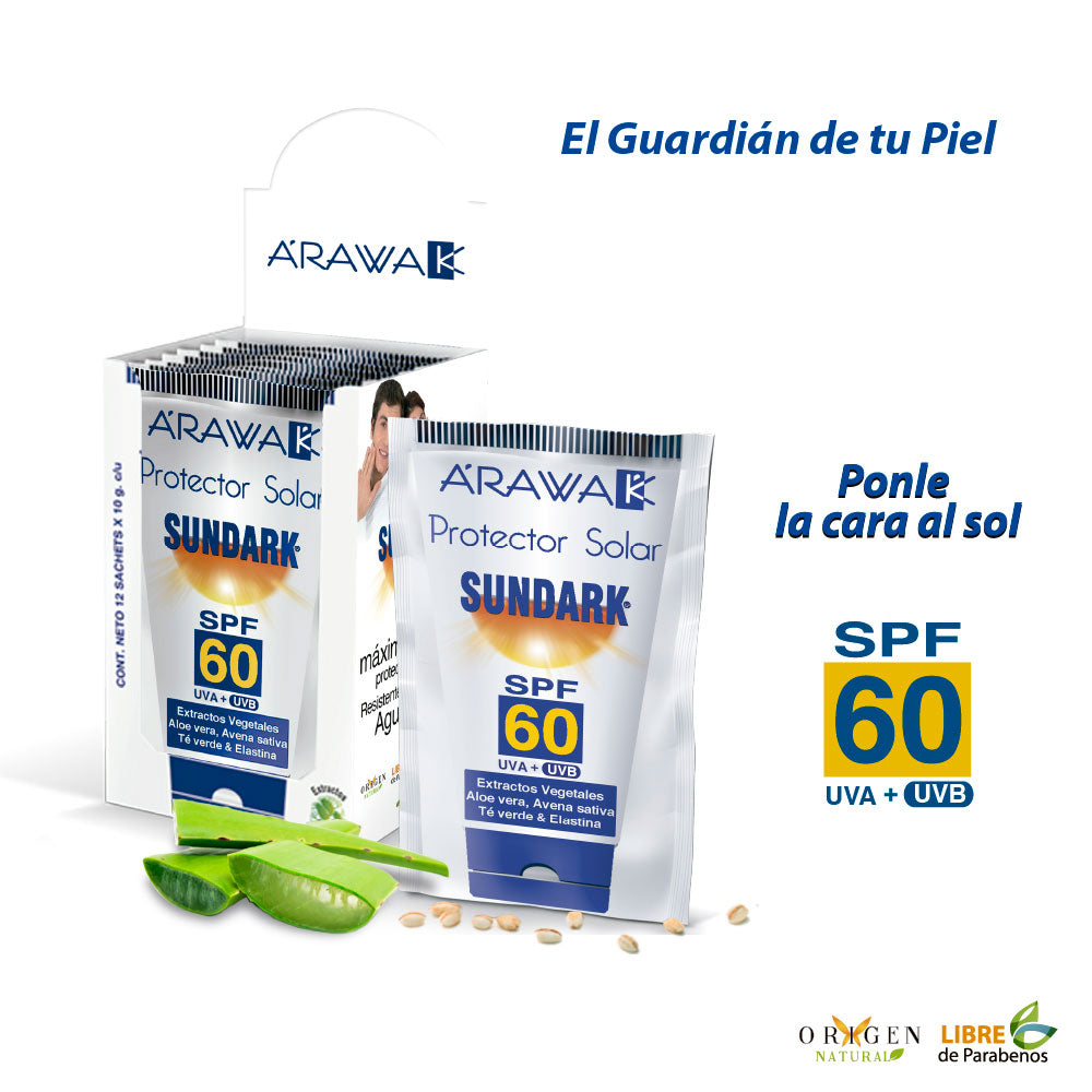 PROTECTOR SOLAR SUNDARK SACHET SPF 60 CAJA X 12 UNDS