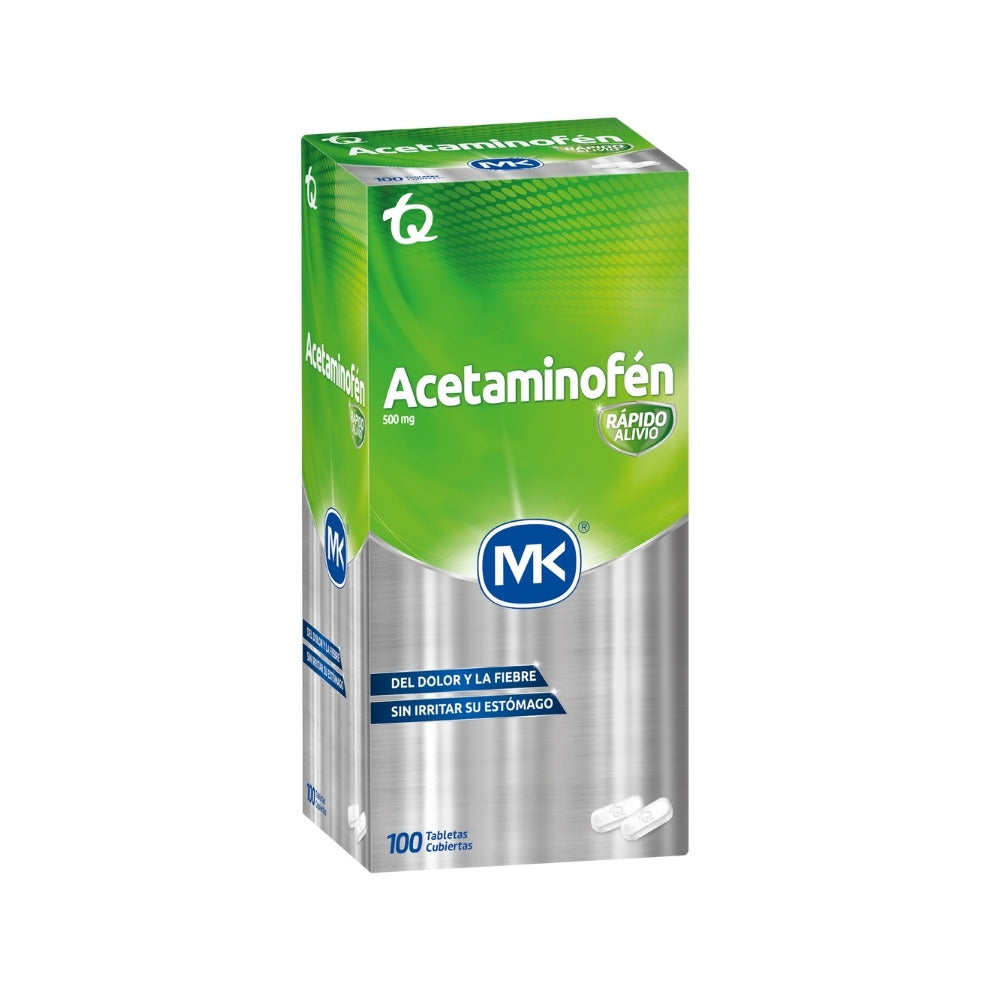 ACETAMINOFEN MK+++ TABLETAS 500 MG CAJA X 100 UNDS