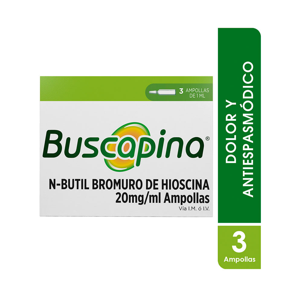 BUSCAPINA AMPOLLA 20 MG CAJA 1 ML X 3