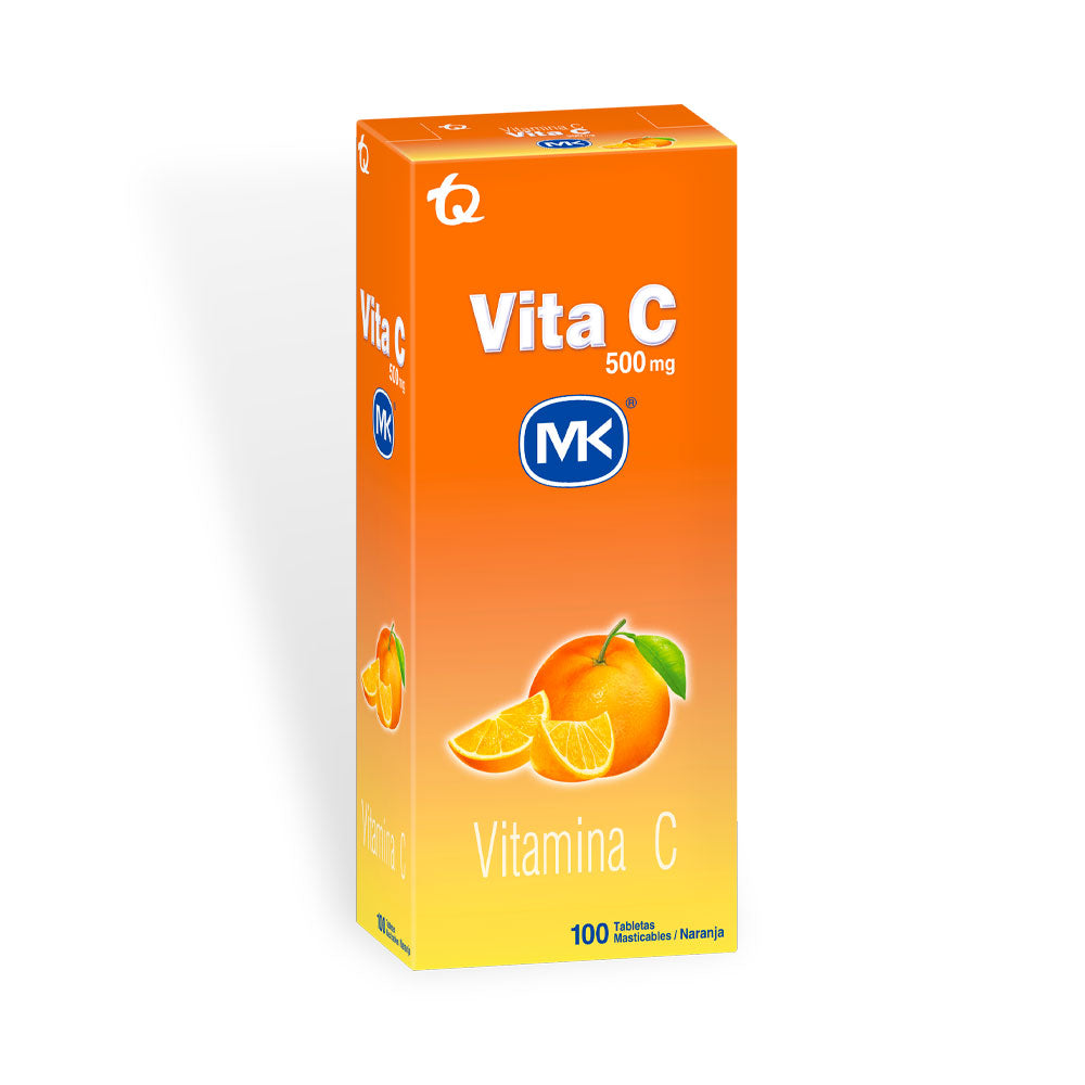 VITAMINA C MK T. MASTICABLES NARANJA CAJA 100UNDS