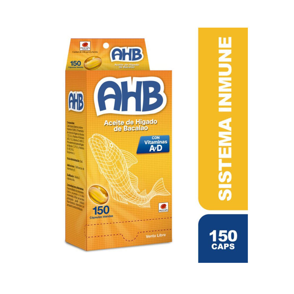 ACEITE HIGADO BACALAO PRO PERLAS CAJA X 150 UNDS