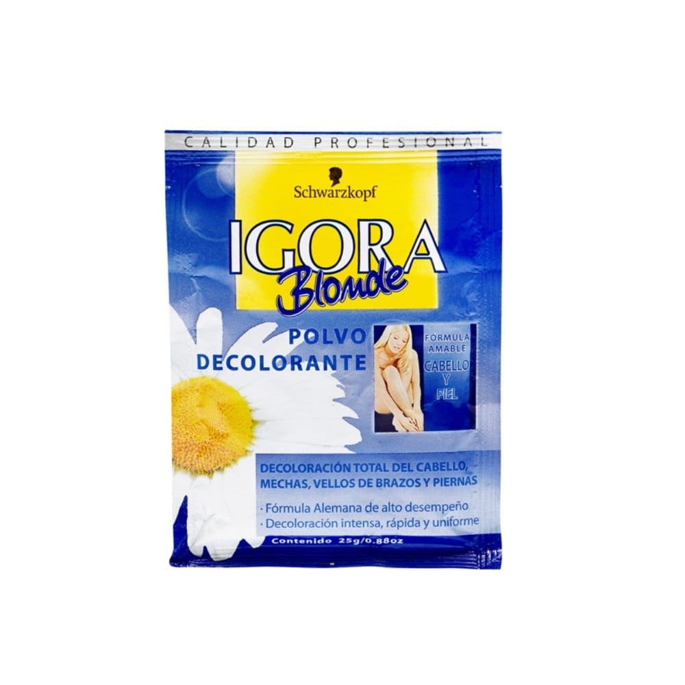POLVO DECOLORANTE IGORA BLONDE CAJA X 12 UNDS