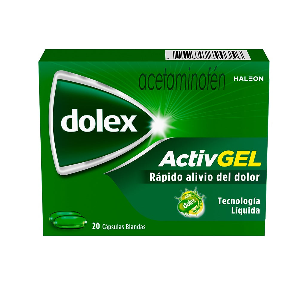 DOLEX ACTIVE GEL CAPSULAS 500 MG CAJA X 20 UNDS