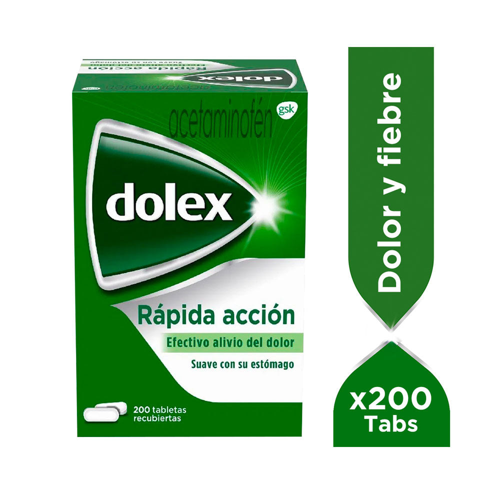 DOLEX TABLETAS 500 MG CAJA X 200 UNDS