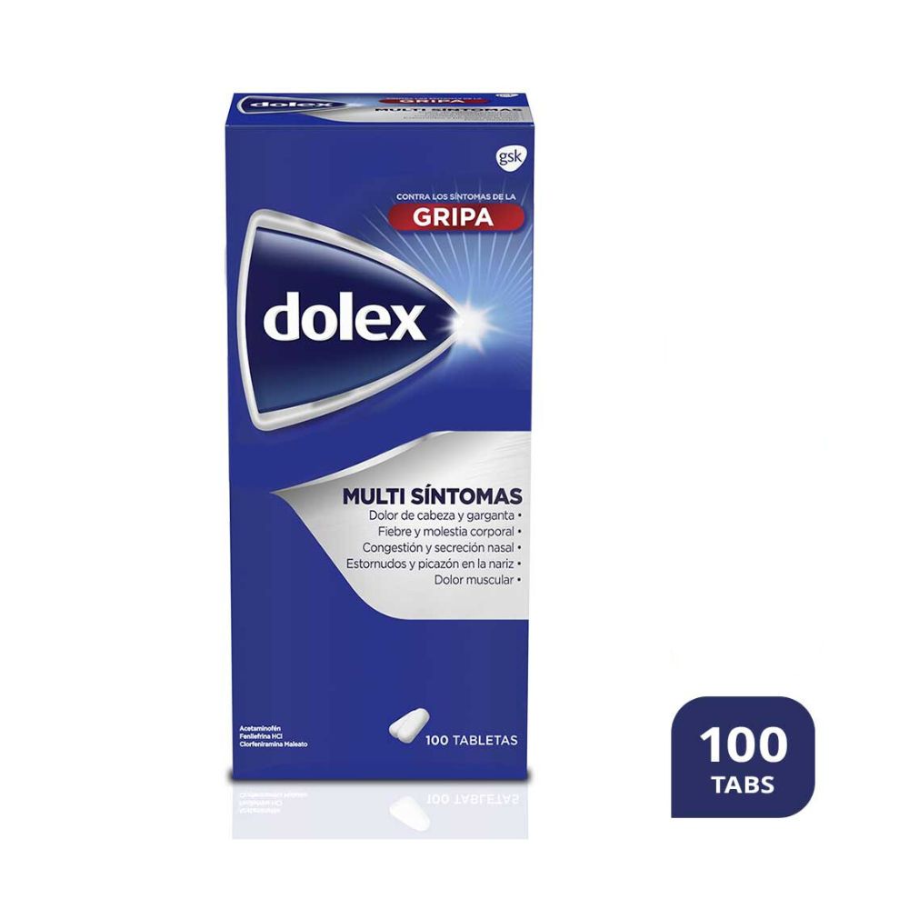 DOLEX GRIPA TABLETAS CAJA X 100 UNDS