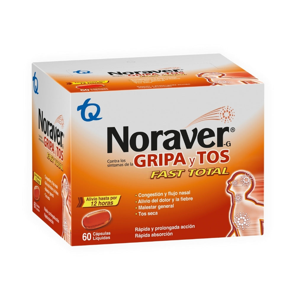 NORAVER GRIPA FAST TOTAL CAPSULAS CAJA X 60 UNDS