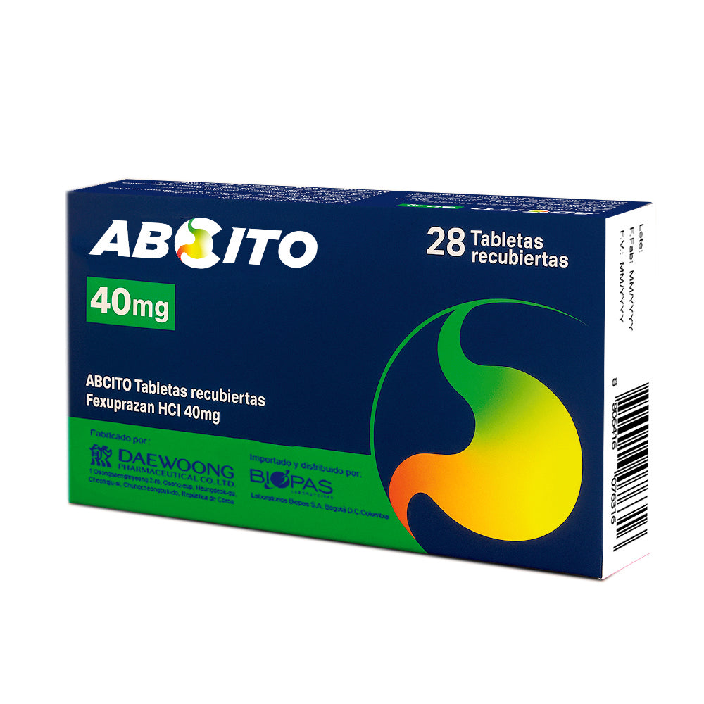 ABCITO TABLETAS RECUBIERTAS 40 MG CAJA X 28 UNDS