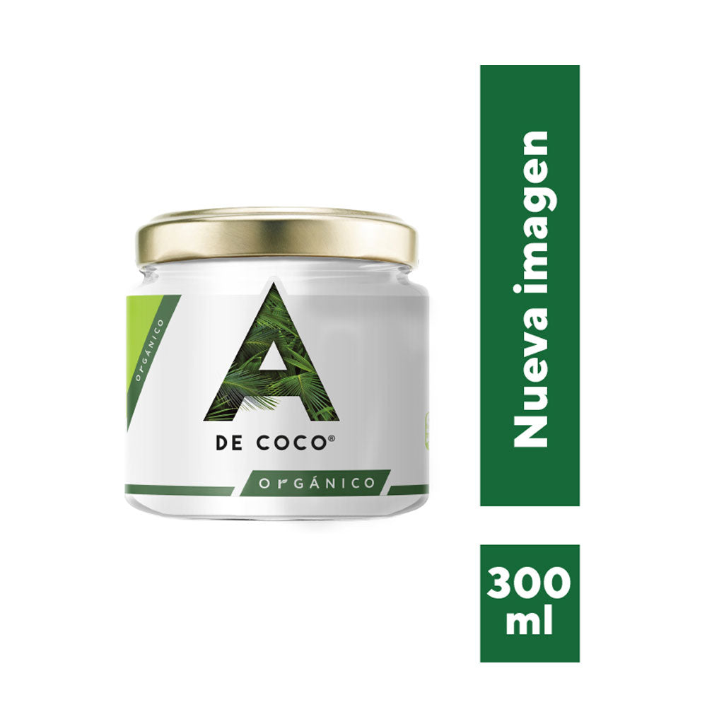 ACEITE COCO A DE COCO ORGANICO FRASCO DE VIDRIO 300 ML
