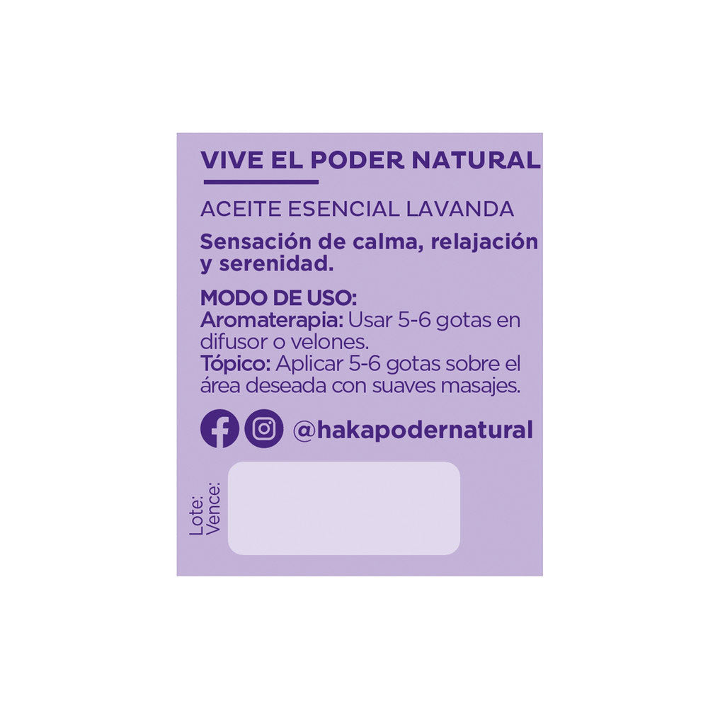 ACEITE ESENCIAL HAKA LAVANDA FRASCO 10 ML