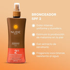 ACEITE NUDE BRONZE SPF 2 FRASCO 240 ML