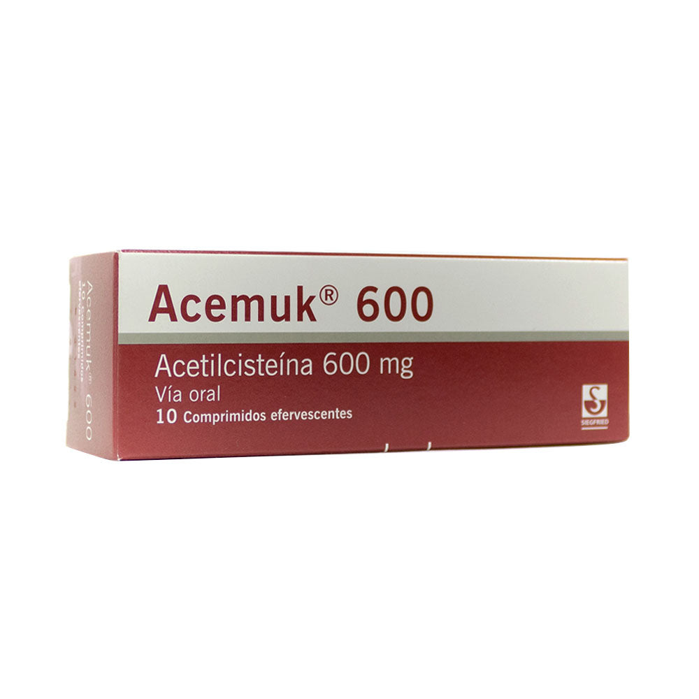 ACEMUK T. EFERVESCENTES 600 MG CAJA X 10 UNDS