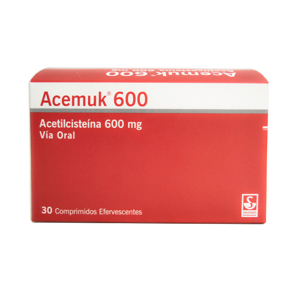 ACEMUK T. EFERVESCENTES 600 MG CAJA X 30 UNDS
