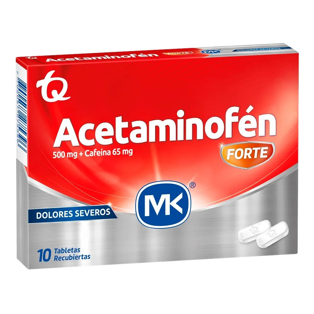 ACETAMINOFEN FORTE MK TABLETAS CAJA X 10 UNDS