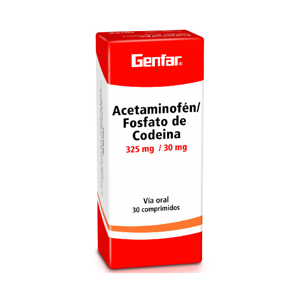 ACETAMINOFEN+CODEINA GF COMPRIMIDOS 325MG/30MG CAJA X 30 UNDS