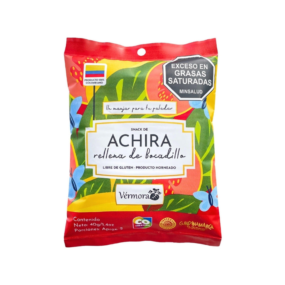 ACHIRA RELLENA DE GUAYABA VERMORA PAQUETE 40 G