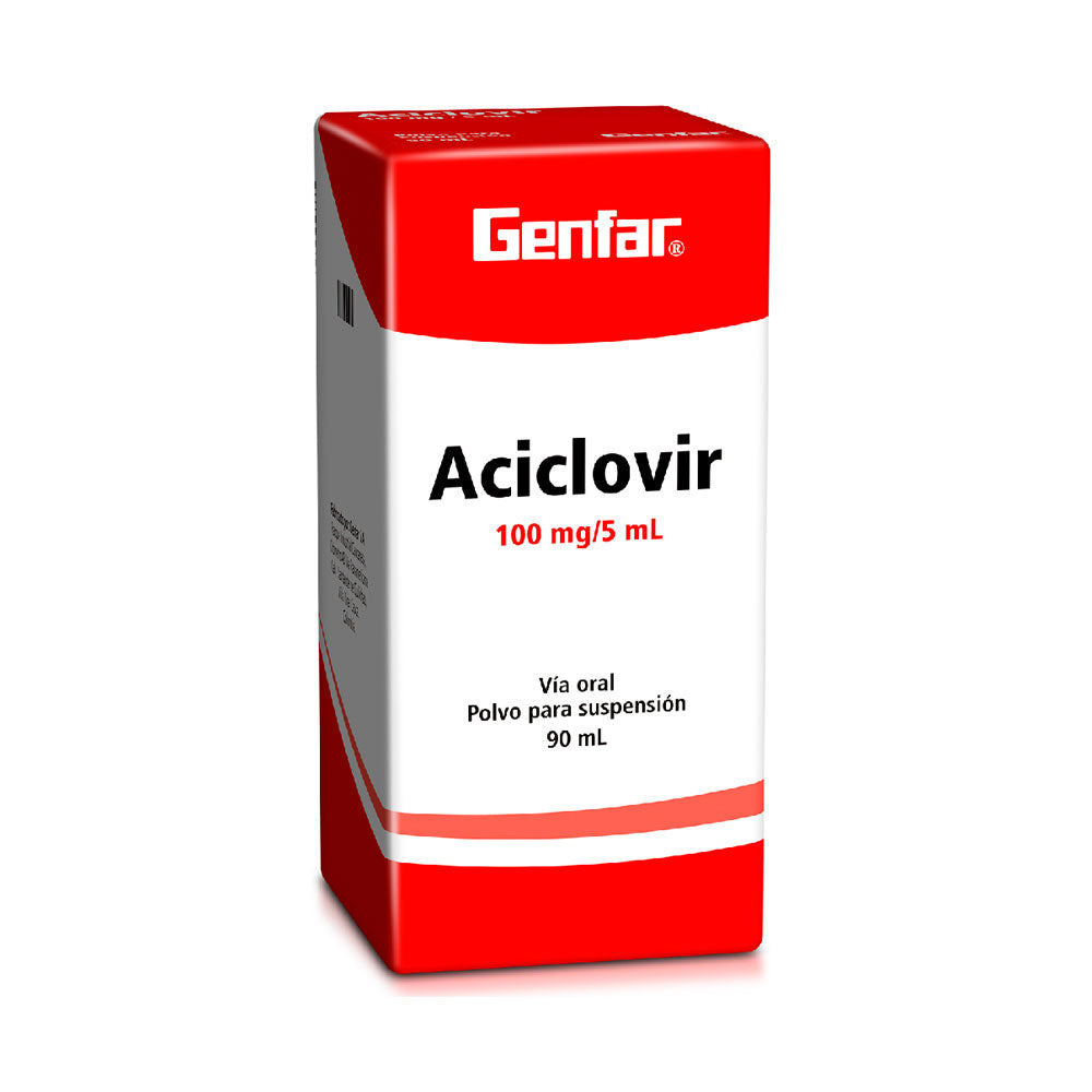 ACICLOVIR GENFAR SUSPENSION 100 MG CAJA 90 ML