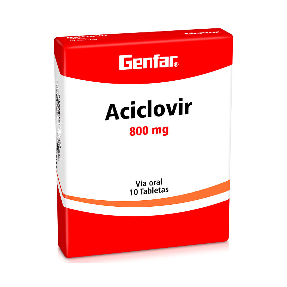 ACICLOVIR GENFAR TABLETAS 800 MG CAJA X 10 UNDS