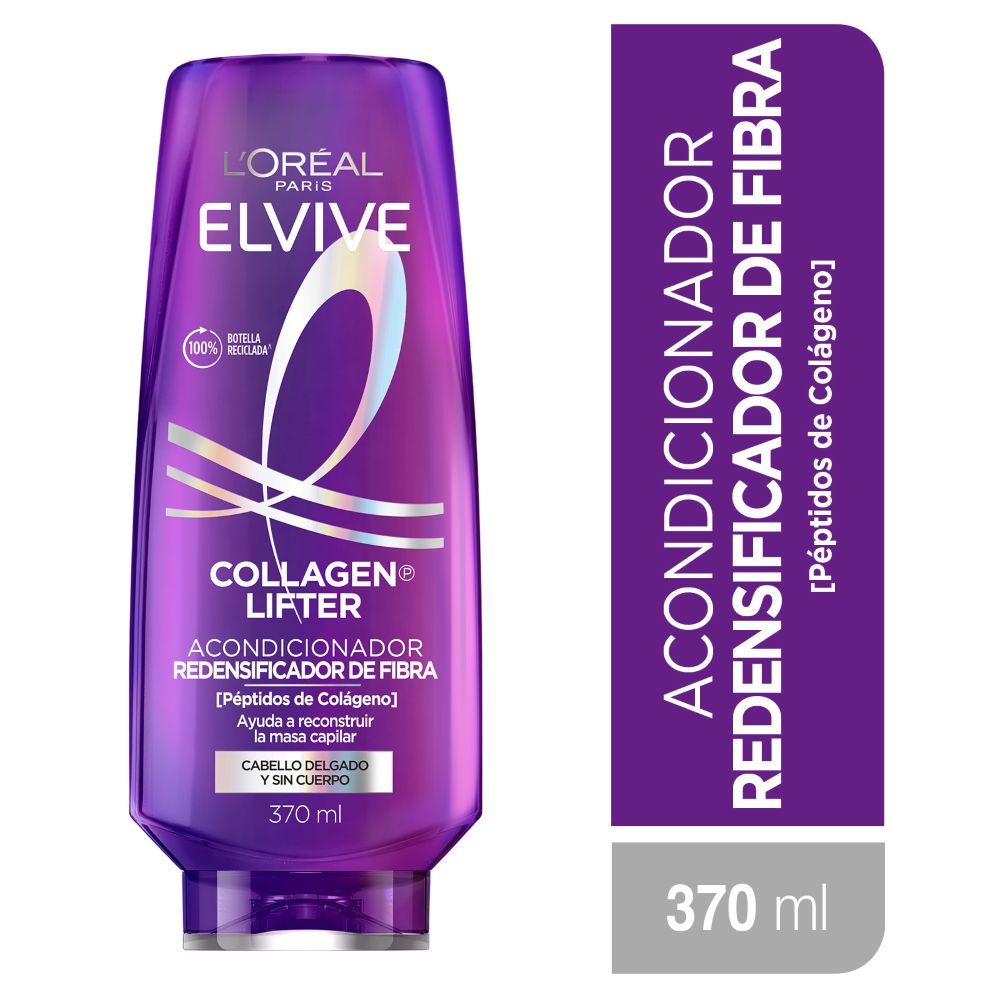 ACONDICIONADOR ELVIVE COLÁGENO REDENSIFICADOR FIBRA FRASCO 370 ML