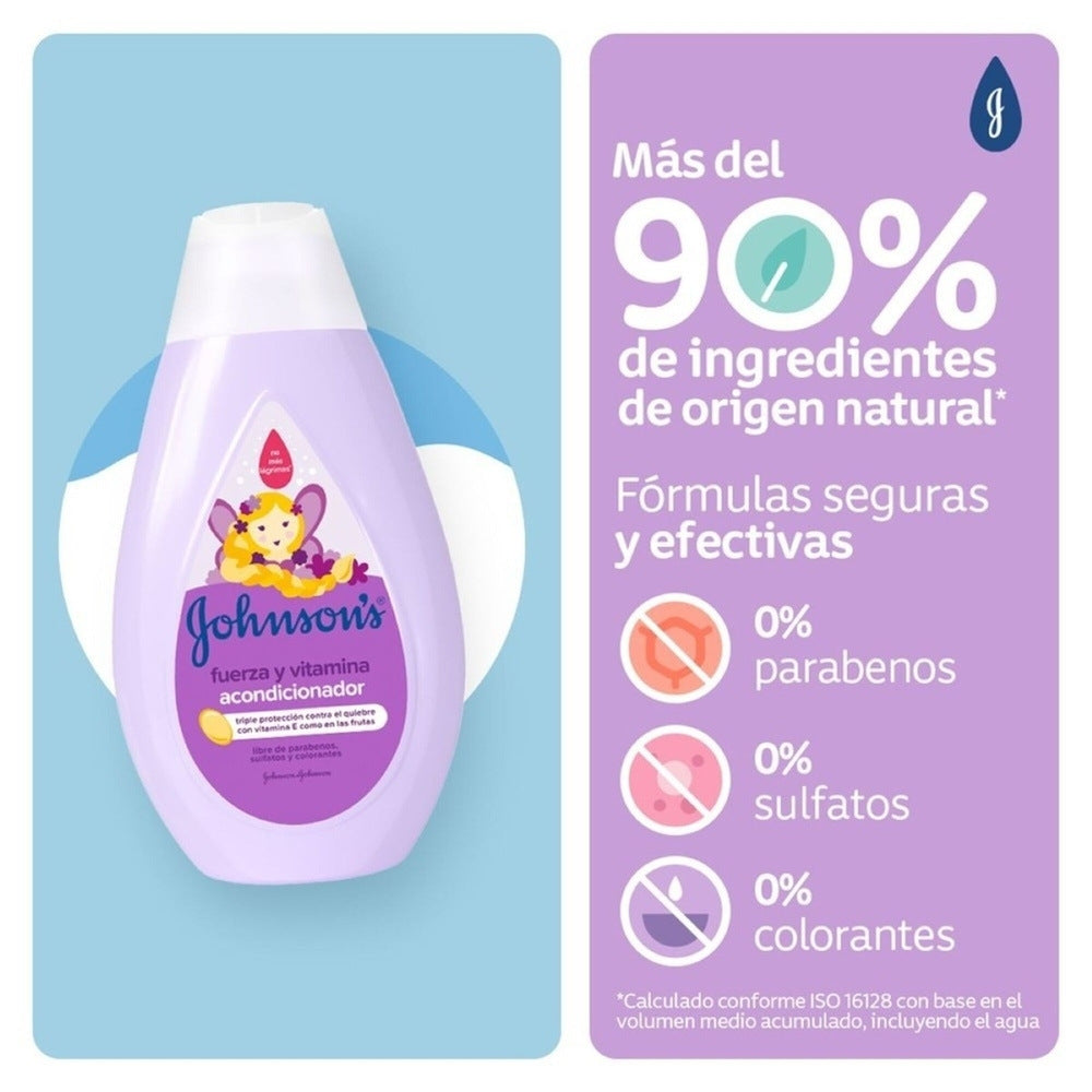 ACONDICIONADOR JOHNSONS BABY FUERZA Y VITAMIN FRASCO 200 ML