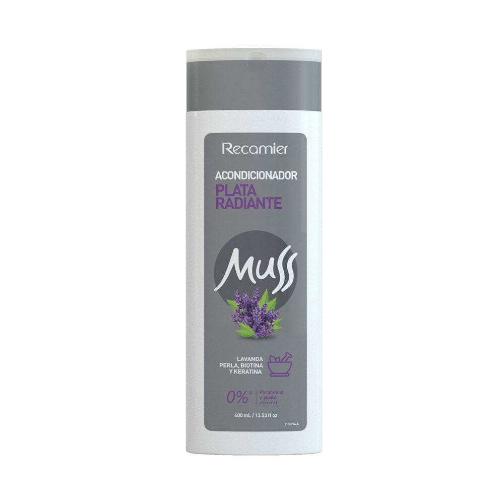 ACONDICIONADOR MUSS PLATA RADIANTE FRASCO 400 ML