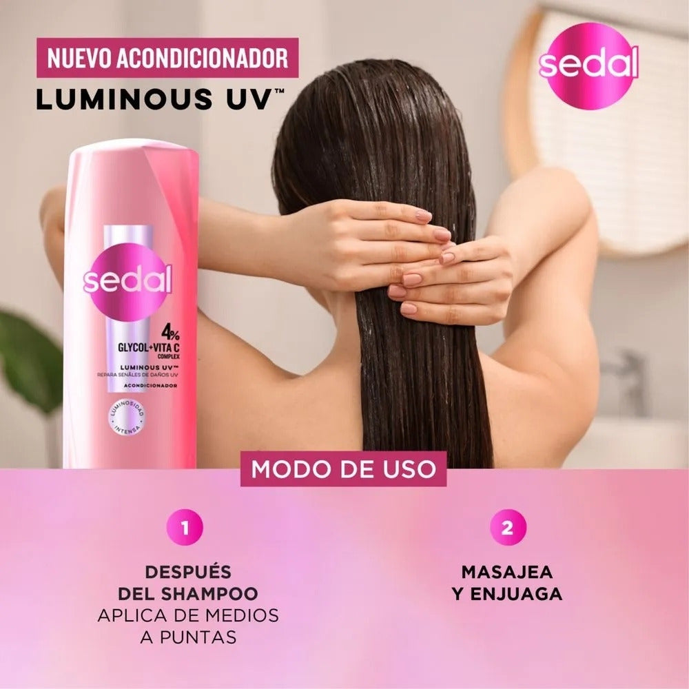 ACONDICIONADOR SEDAL LUMINOSO UV FRASCO 340 ML