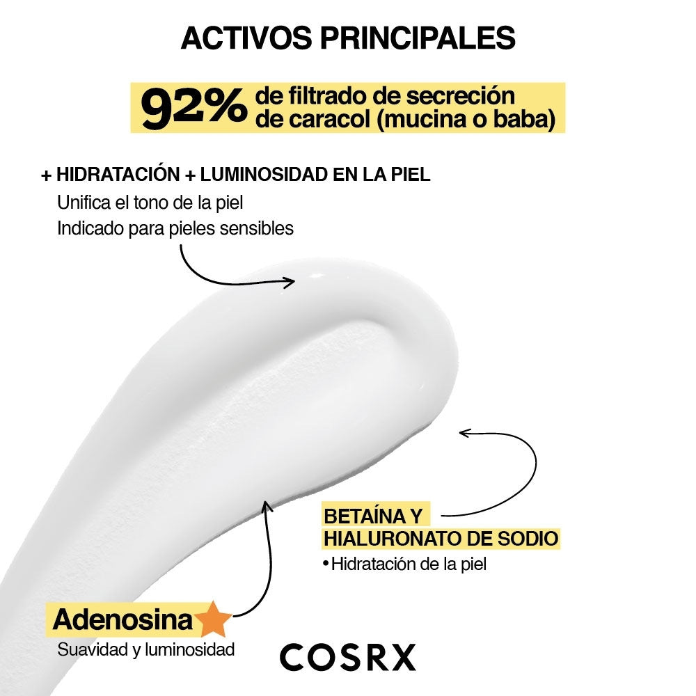 ADVANCED SNAIL 92 COSRX ALL IN ONE CREAM TUBO 100 G