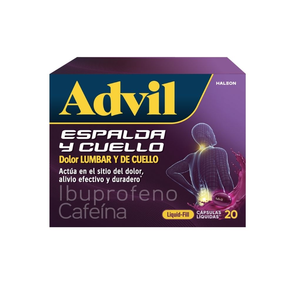 ADVIL ESPALDA Y CUELLO CAPSULA LIQUIDA CAJA X 20 UNDS
