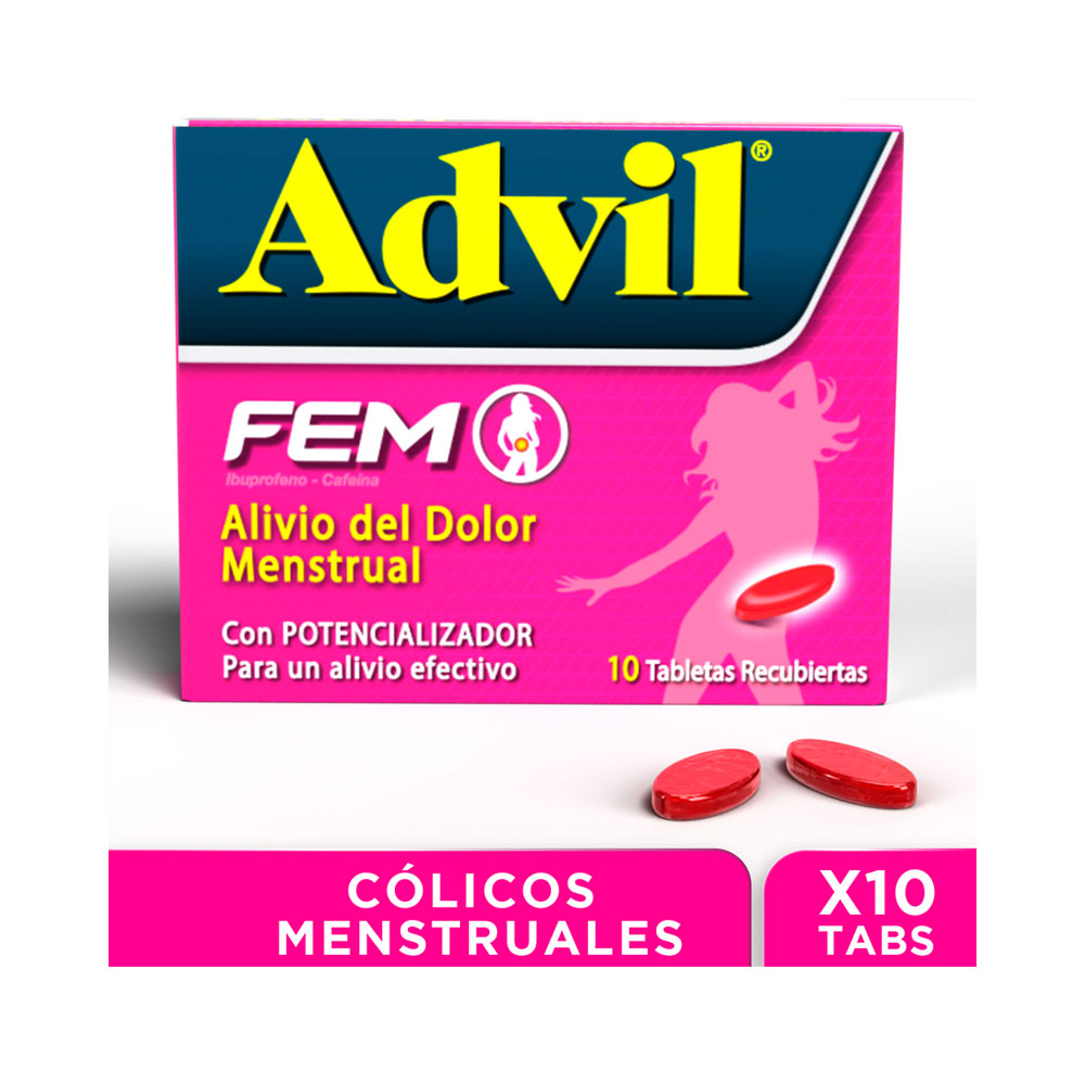 ADVIL FEM TABLETAS RECUBIERTAS CAJA X 10 UNDS