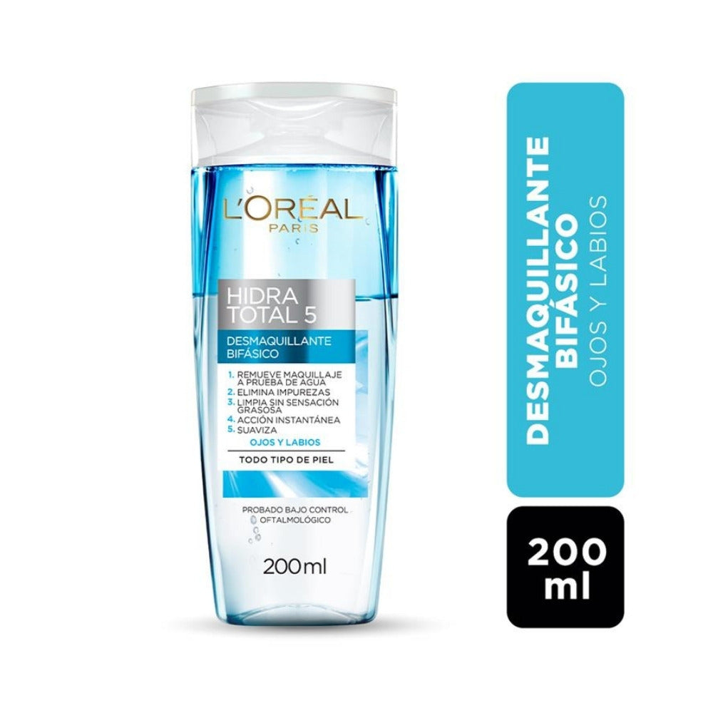 AGUA MICELAR BIFASICO LOREAL HIDRA TOTAL 5 FRASCO 200 ML