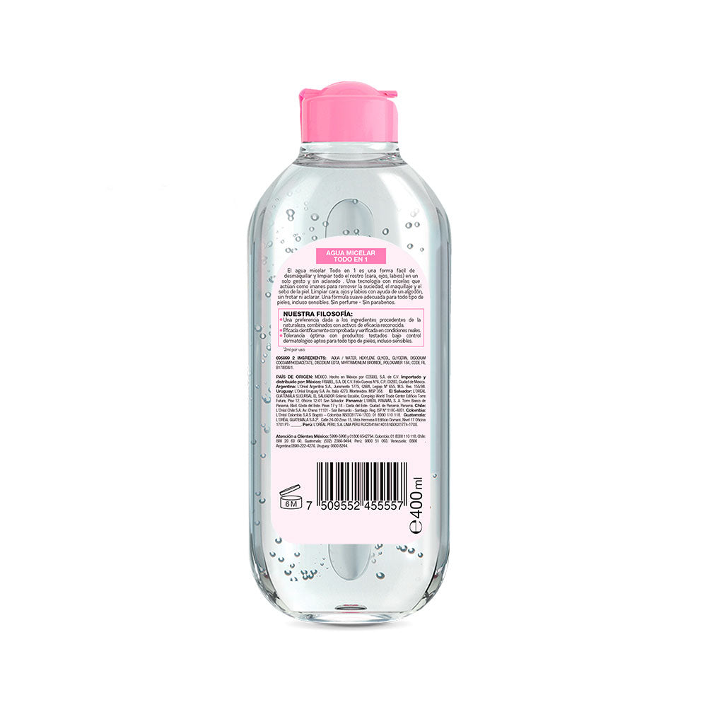 AGUA MICELAR GARNIER FRASCO 400 ML