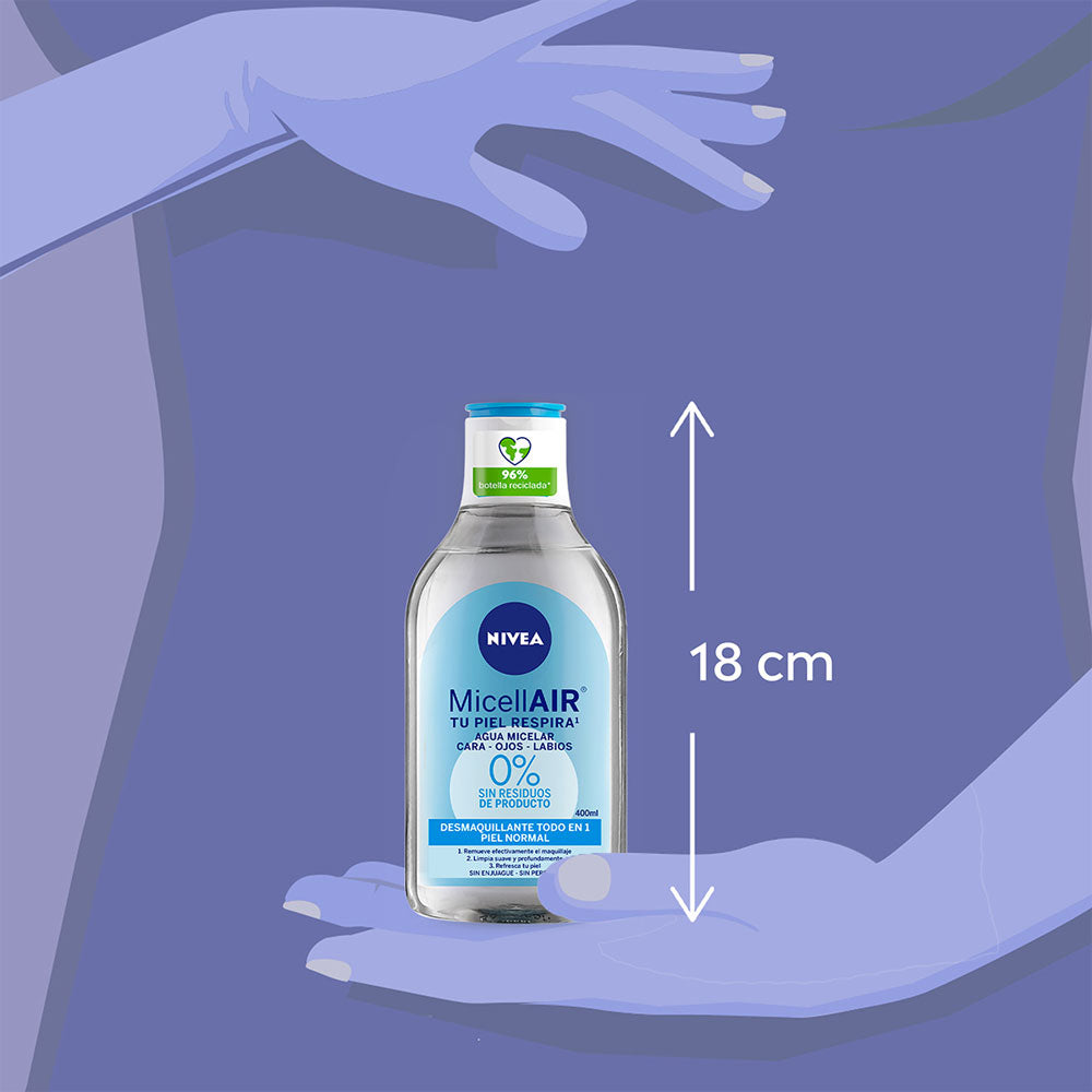 AGUA MICELAR NIVEA PIEL NORMAL FRASCO 400 ML