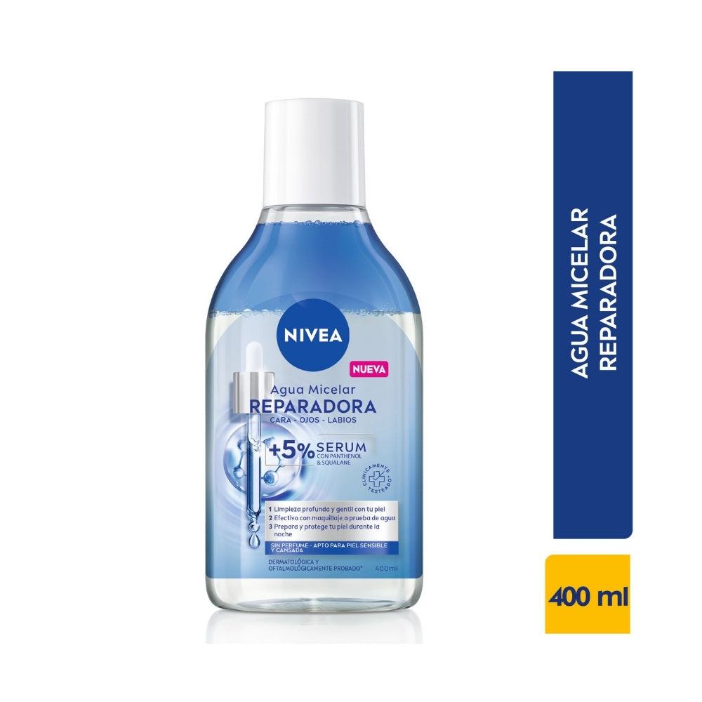 AGUA MICELAR NIVEA REPARADORA FRASCO 400 ML