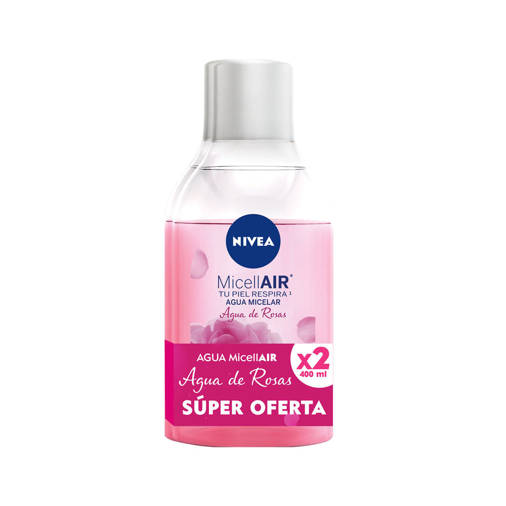 AGUA MICELLAIR NIVEA AGUA DE ROSAS OFERTA X2 FRASCO 400 ML