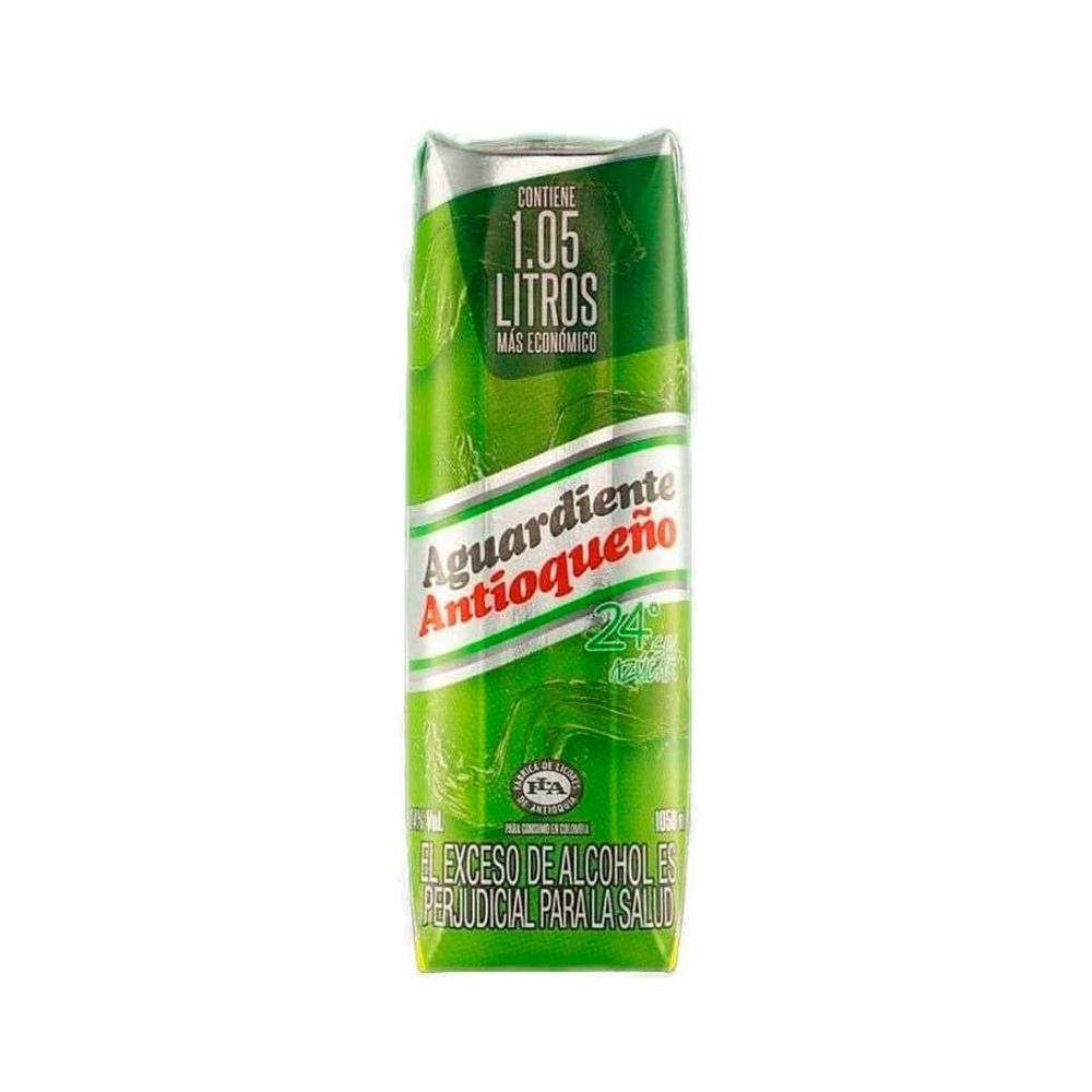 AGUARDIENTE ANTIOQUEÑO 24° SIN AZUCAR TETRAPACK 1050 ML