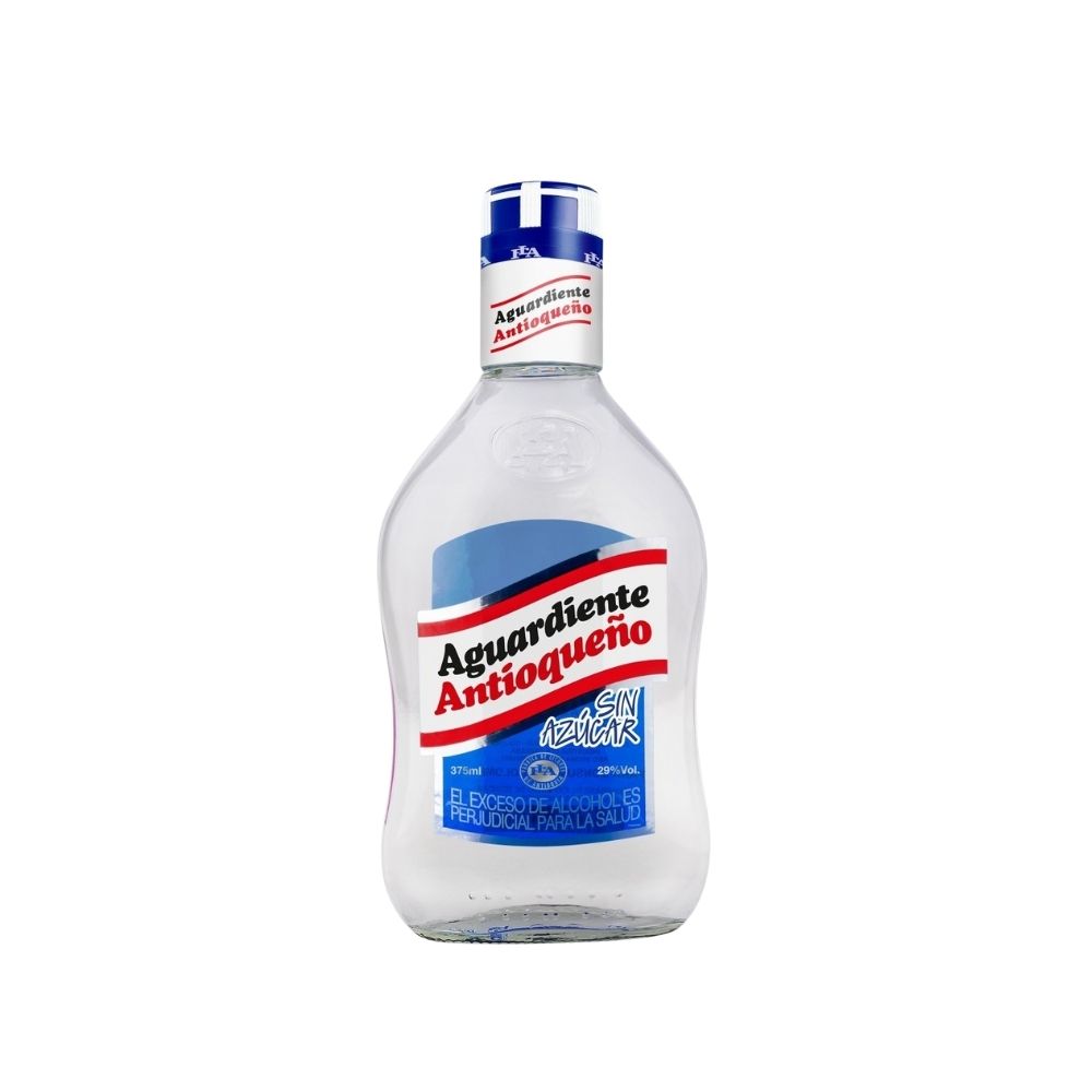 AGUARDIENTE ANTIOQUEÑO SIN AZUCAR BOTELLA 375 ML