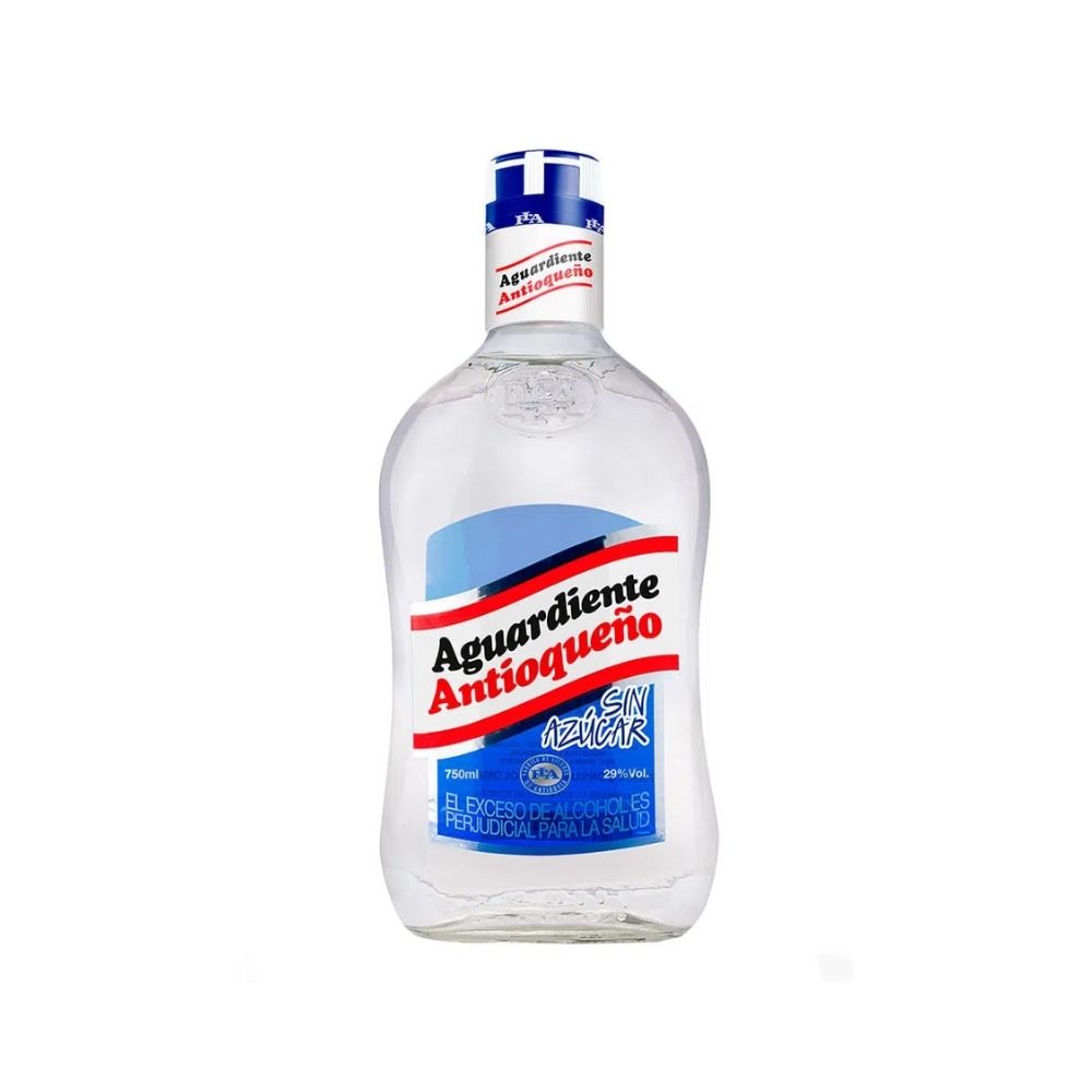 AGUARDIENTE ANTIOQUEÑO SIN AZUCAR BOTELLA 750 ML