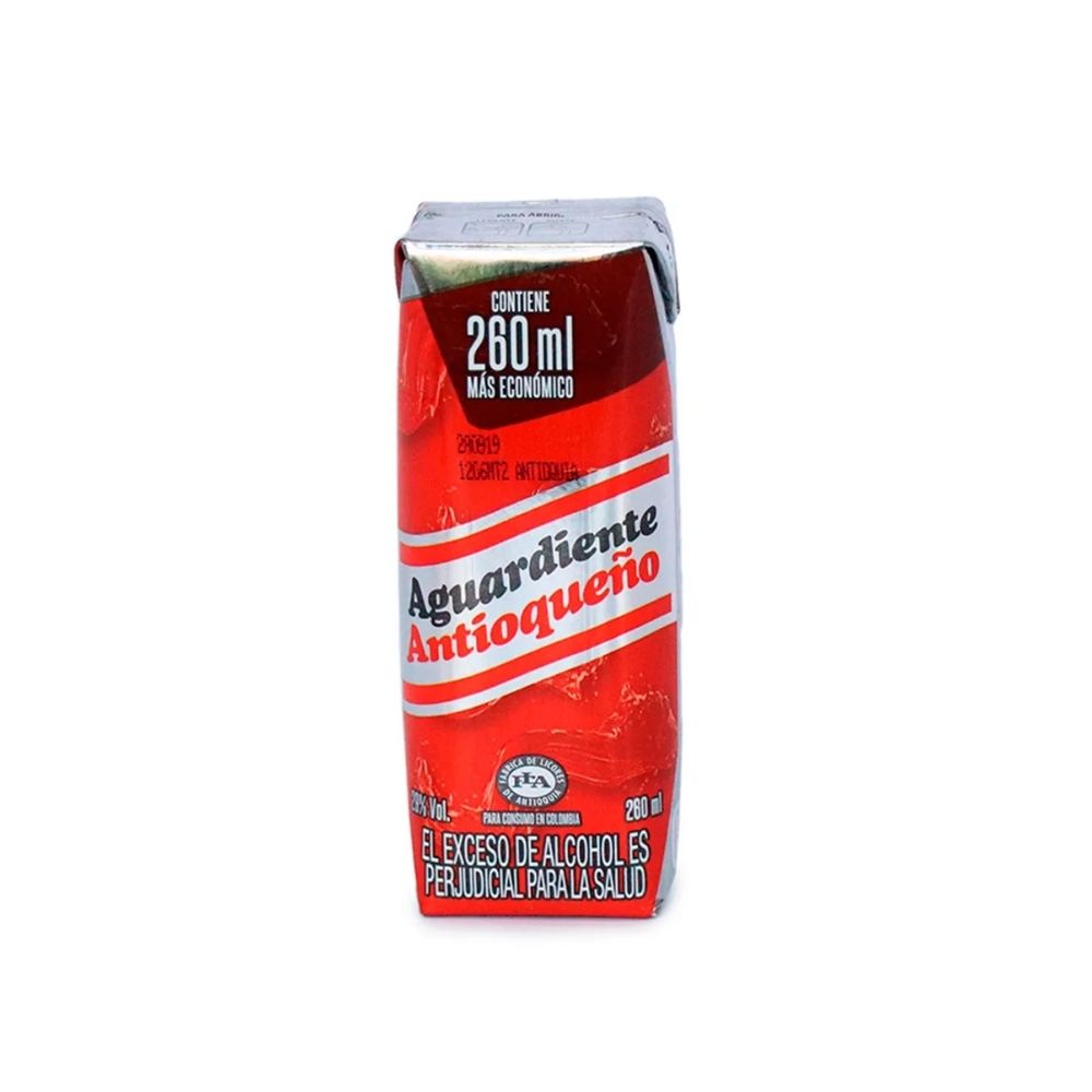 AGUARDIENTE ANTIOQUEÑO TRADICIONAL TETRAPACK 260 ML