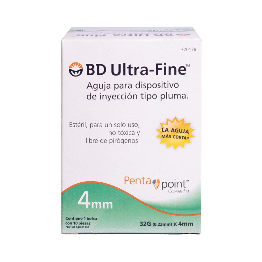 AGUJA BD ULTRA-FINE 32 G CAJA X 10 UNDS