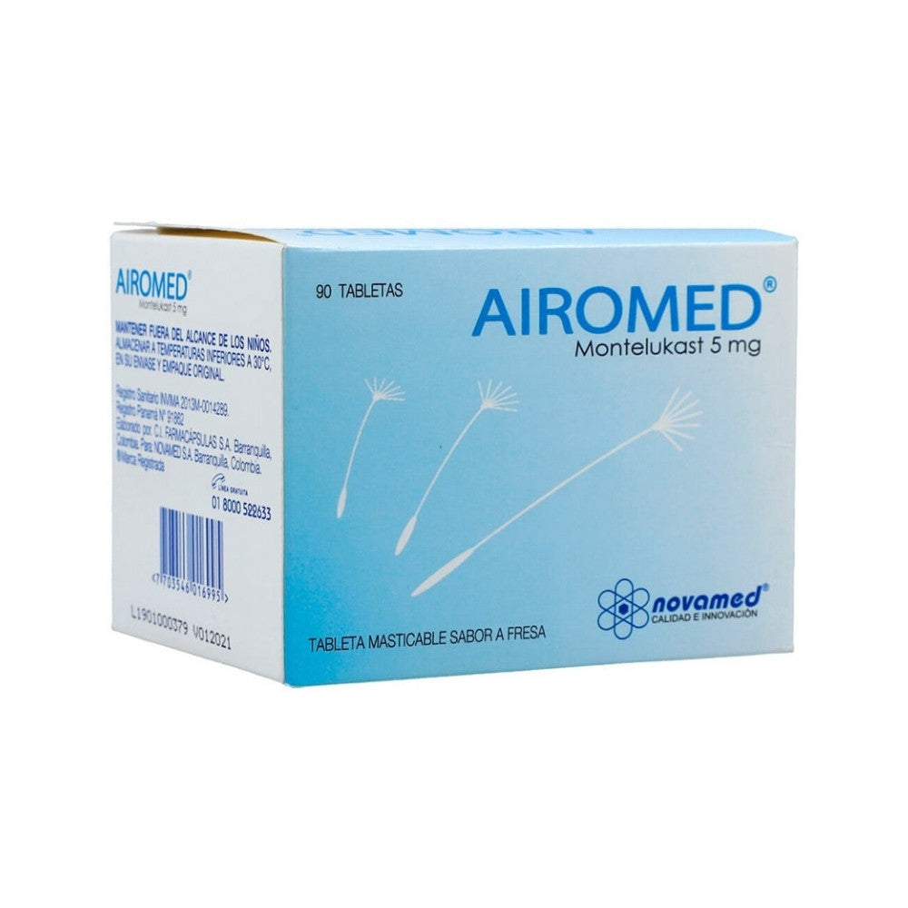 AIROMED TABLETAS 5 MG CAJA X 90 UNDS